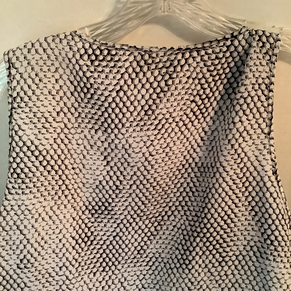 Michael Michael Kors Sleeveless Blouse Black White Size Large - Picture 5 of 12